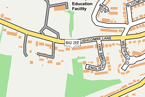 BA2 2EE map - OS OpenMap – Local (Ordnance Survey)