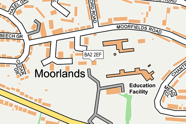 BA2 2EF map - OS OpenMap – Local (Ordnance Survey)