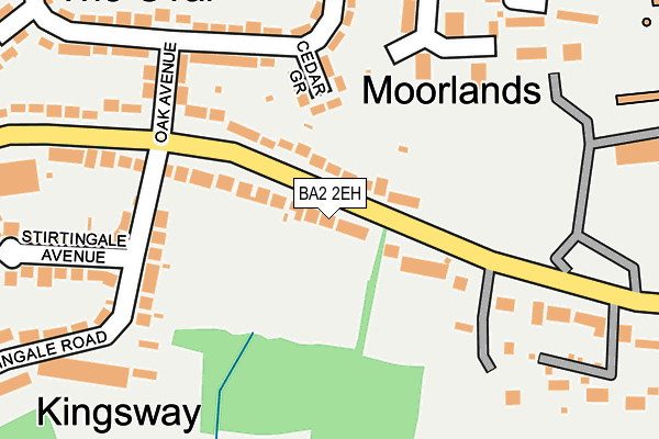 BA2 2EH map - OS OpenMap – Local (Ordnance Survey)