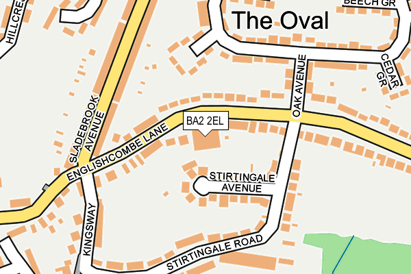 BA2 2EL map - OS OpenMap – Local (Ordnance Survey)