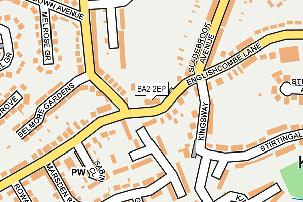 BA2 2EP map - OS OpenMap – Local (Ordnance Survey)