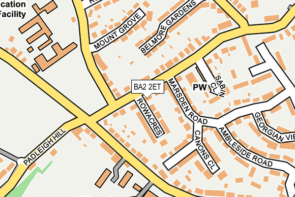 BA2 2ET map - OS OpenMap – Local (Ordnance Survey)