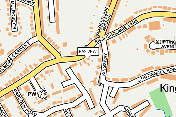 BA2 2EW map - OS OpenMap – Local (Ordnance Survey)