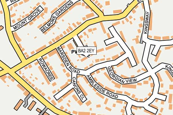 BA2 2EY map - OS OpenMap – Local (Ordnance Survey)