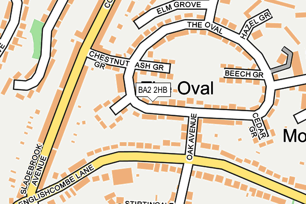 BA2 2HB map - OS OpenMap – Local (Ordnance Survey)