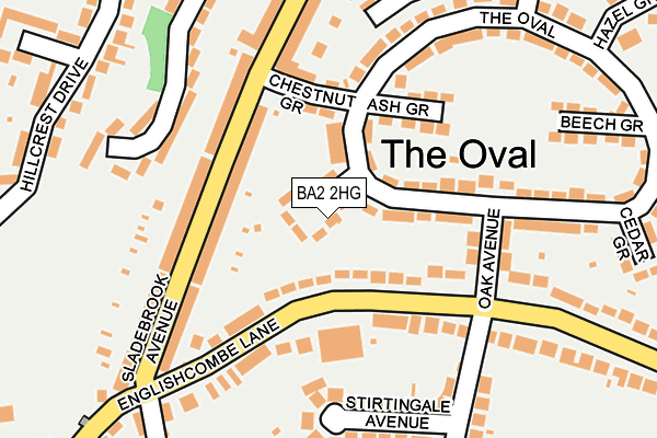 BA2 2HG map - OS OpenMap – Local (Ordnance Survey)