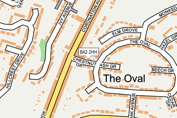 BA2 2HH map - OS OpenMap – Local (Ordnance Survey)