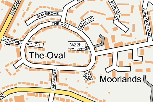 BA2 2HL map - OS OpenMap – Local (Ordnance Survey)