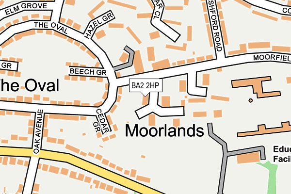 BA2 2HP map - OS OpenMap – Local (Ordnance Survey)