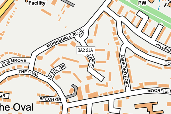 BA2 2JA map - OS OpenMap – Local (Ordnance Survey)
