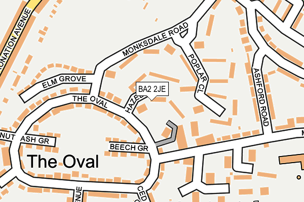 BA2 2JE map - OS OpenMap – Local (Ordnance Survey)