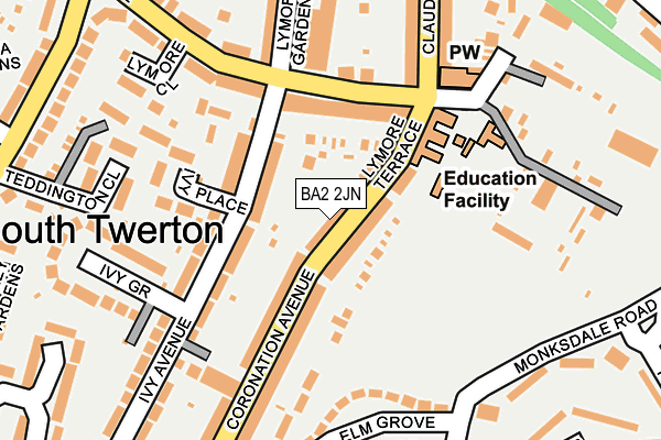 BA2 2JN map - OS OpenMap – Local (Ordnance Survey)