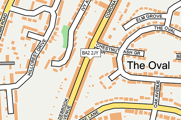 BA2 2JY map - OS OpenMap – Local (Ordnance Survey)