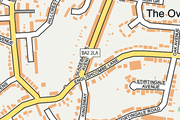 BA2 2LA map - OS OpenMap – Local (Ordnance Survey)