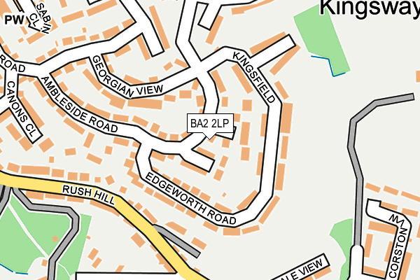 BA2 2LP map - OS OpenMap – Local (Ordnance Survey)