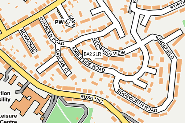 BA2 2LR map - OS OpenMap – Local (Ordnance Survey)