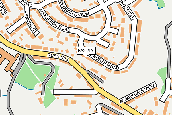 BA2 2LY map - OS OpenMap – Local (Ordnance Survey)