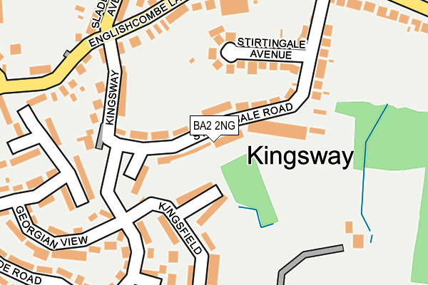 BA2 2NG map - OS OpenMap – Local (Ordnance Survey)