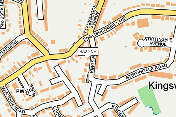 BA2 2NH map - OS OpenMap – Local (Ordnance Survey)