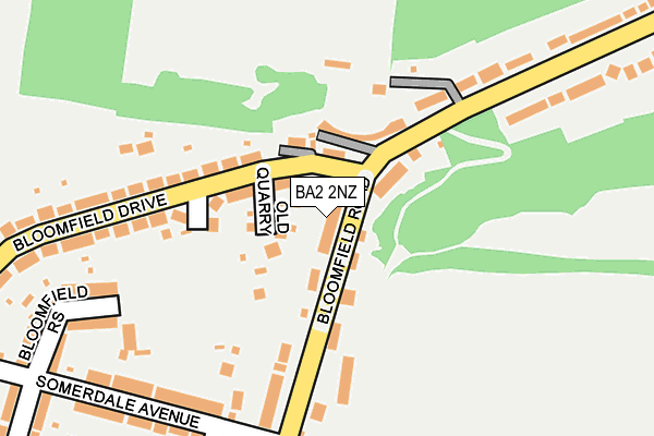 BA2 2NZ map - OS OpenMap – Local (Ordnance Survey)
