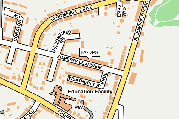 BA2 2PG map - OS OpenMap – Local (Ordnance Survey)