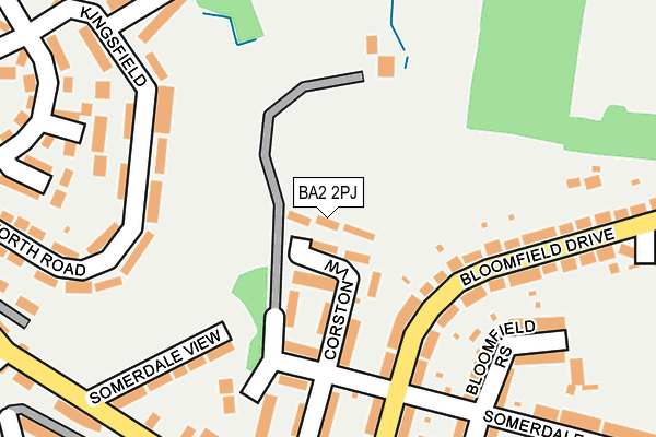 BA2 2PJ map - OS OpenMap – Local (Ordnance Survey)