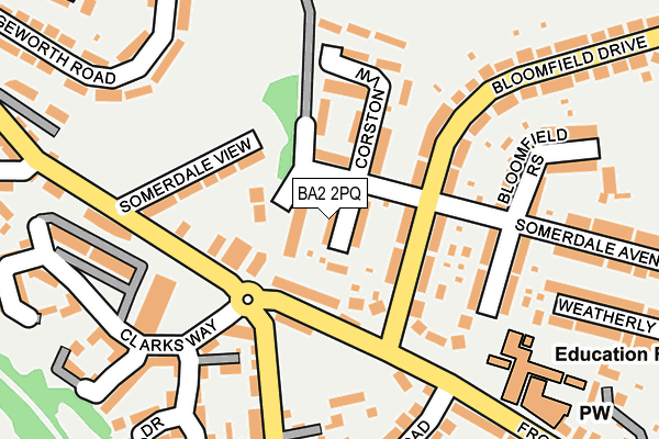 BA2 2PQ map - OS OpenMap – Local (Ordnance Survey)
