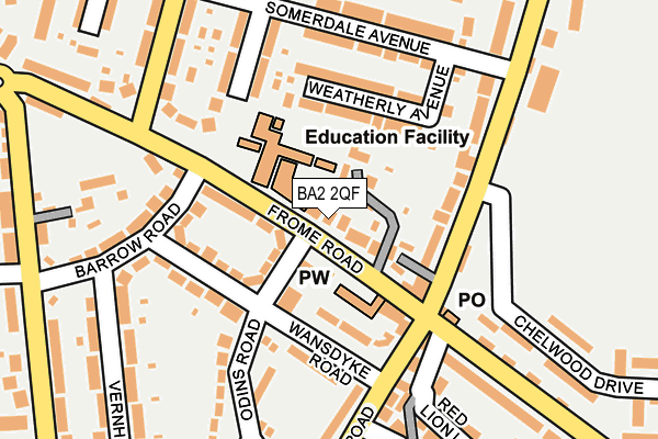 BA2 2QF map - OS OpenMap – Local (Ordnance Survey)