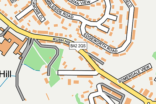 BA2 2QS map - OS OpenMap – Local (Ordnance Survey)