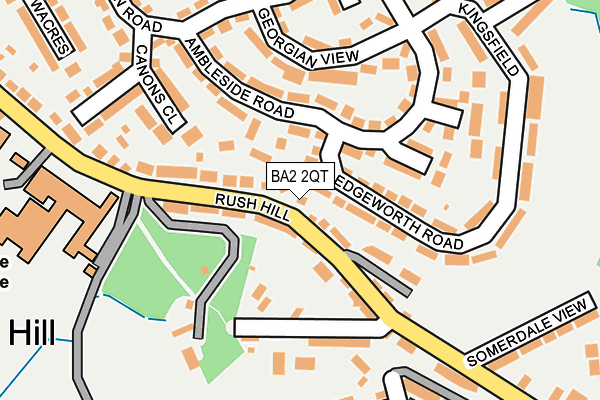 BA2 2QT map - OS OpenMap – Local (Ordnance Survey)