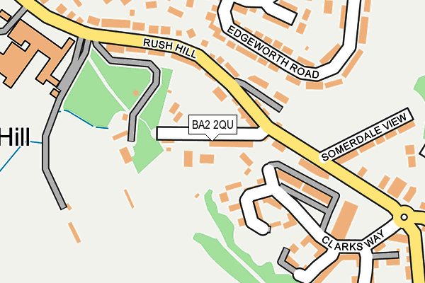 BA2 2QU map - OS OpenMap – Local (Ordnance Survey)