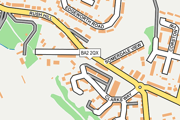 BA2 2QX map - OS OpenMap – Local (Ordnance Survey)