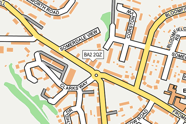 BA2 2QZ map - OS OpenMap – Local (Ordnance Survey)