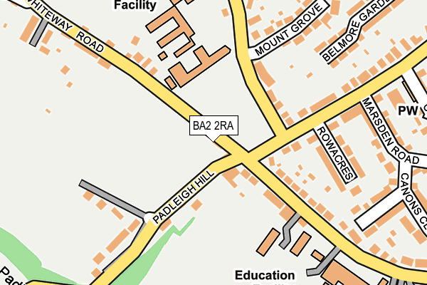 BA2 2RA map - OS OpenMap – Local (Ordnance Survey)