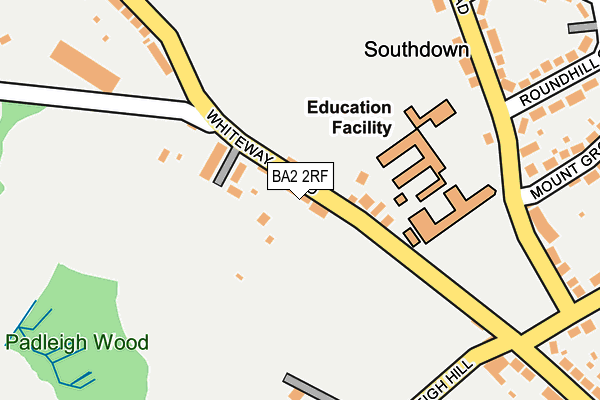 BA2 2RF map - OS OpenMap – Local (Ordnance Survey)