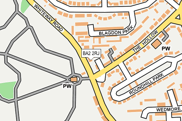 BA2 2RJ map - OS OpenMap – Local (Ordnance Survey)