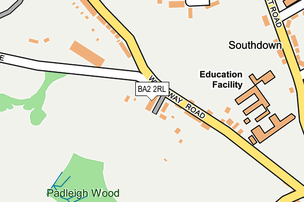 BA2 2RL map - OS OpenMap – Local (Ordnance Survey)