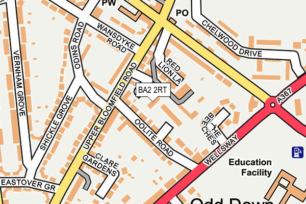 BA2 2RT map - OS OpenMap – Local (Ordnance Survey)