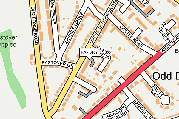 BA2 2RY map - OS OpenMap – Local (Ordnance Survey)