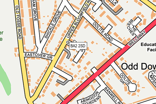 BA2 2SD map - OS OpenMap – Local (Ordnance Survey)