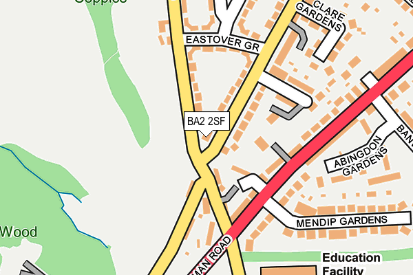 BA2 2SF map - OS OpenMap – Local (Ordnance Survey)