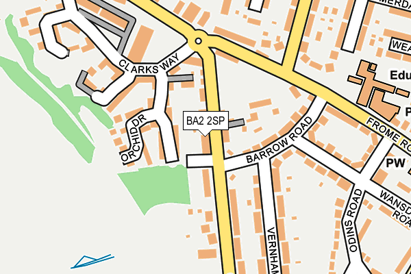 BA2 2SP map - OS OpenMap – Local (Ordnance Survey)