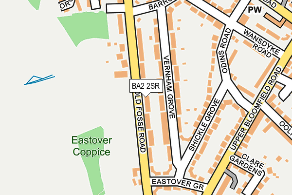 BA2 2SR map - OS OpenMap – Local (Ordnance Survey)