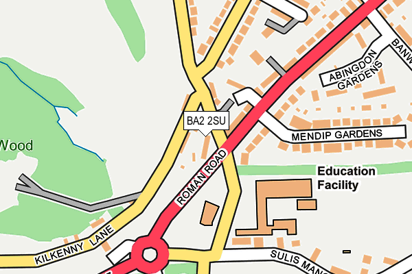 BA2 2SU map - OS OpenMap – Local (Ordnance Survey)