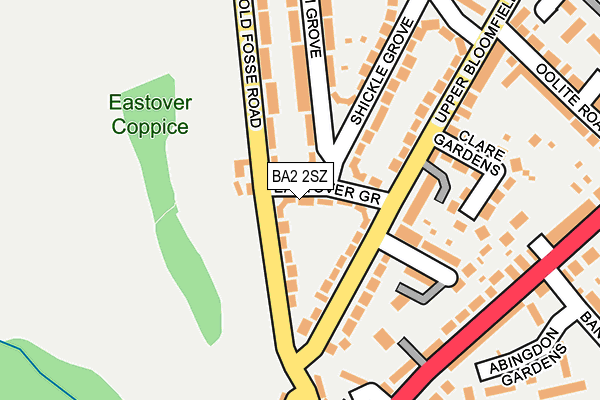 BA2 2SZ map - OS OpenMap – Local (Ordnance Survey)