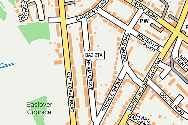 BA2 2TA map - OS OpenMap – Local (Ordnance Survey)