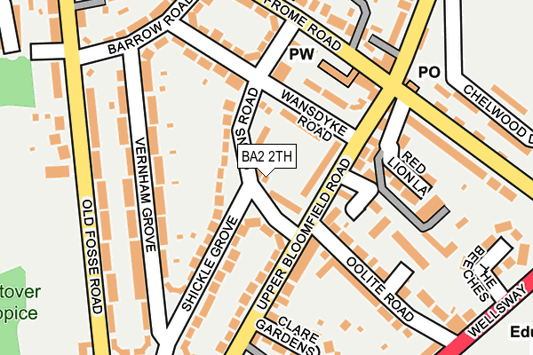 BA2 2TH map - OS OpenMap – Local (Ordnance Survey)