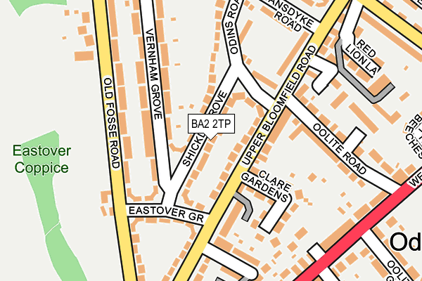 BA2 2TP map - OS OpenMap – Local (Ordnance Survey)