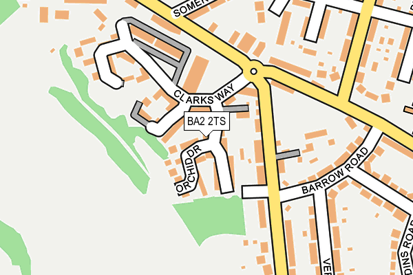 BA2 2TS map - OS OpenMap – Local (Ordnance Survey)