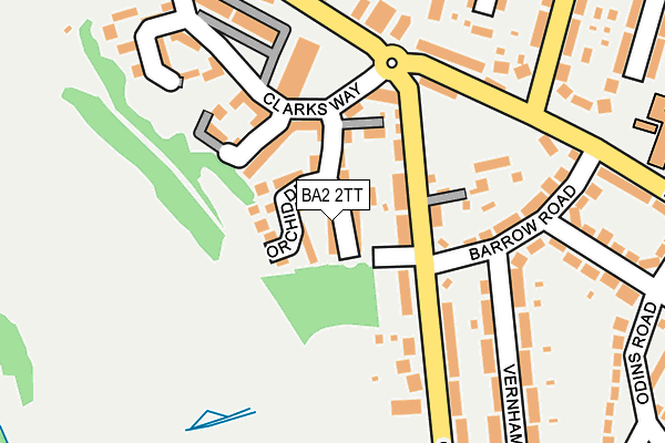 BA2 2TT map - OS OpenMap – Local (Ordnance Survey)